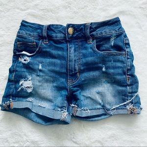 American Eagle High Rise Shortie Shorts